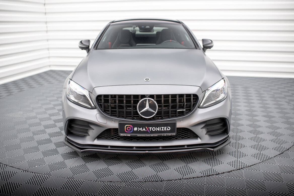 Cup Spoilerlippe Front Ansatz V 1 für Mercedes AMG C43 Coupe Limo