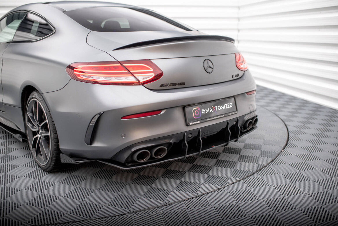 Street Pro Heckschürze Heck Ansatz Diffusor für Mercedes AMG C43 Coup