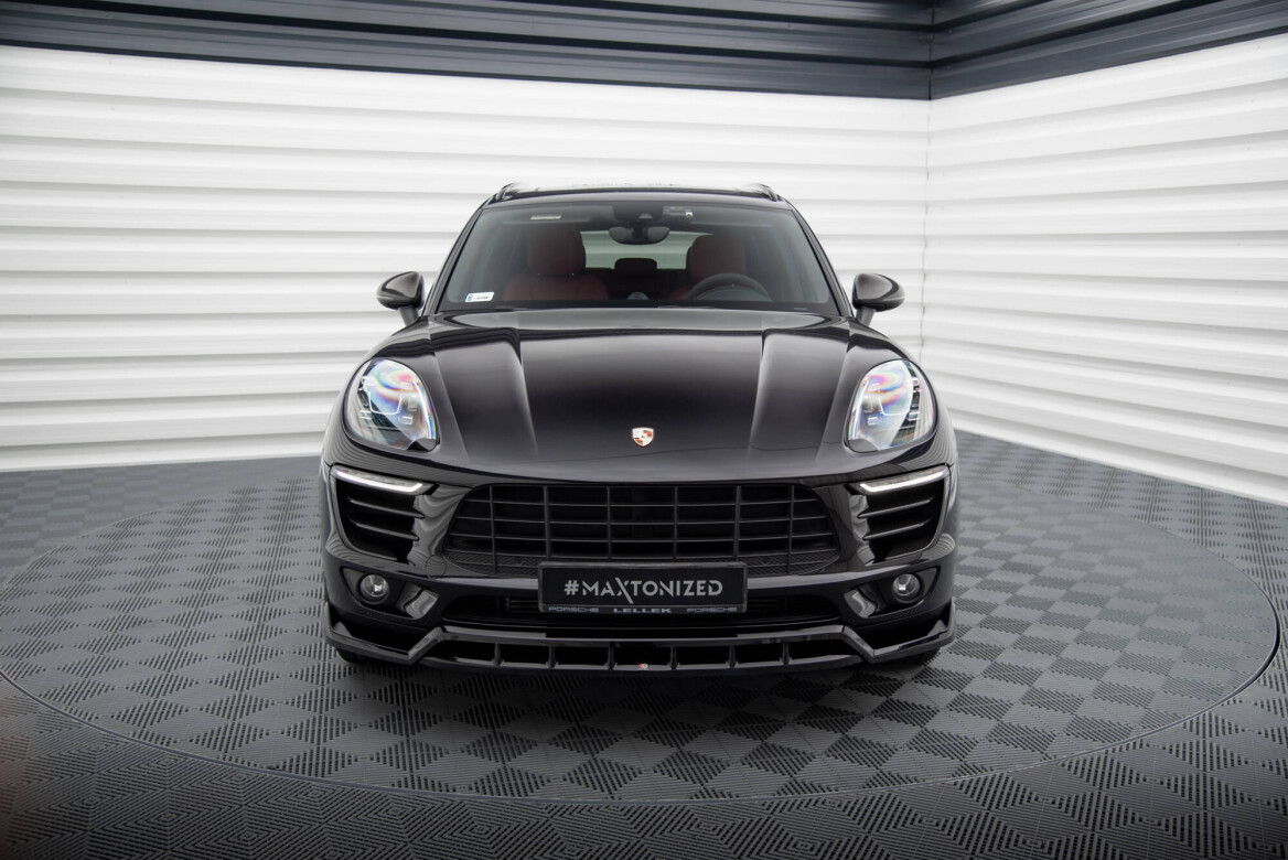 Cup Spoilerlippe Front Ansatz V 3 für Porsche Macan Mk1 schwarz Hochg