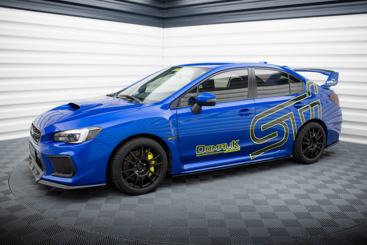 Seitenschweller Ansatz Cup Leisten V 2 für Subaru WRX STI Mk1 schwarz