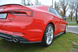 Heck Ansatz Diffusor Flaps Audi A5 F5 S-Line schwarz...