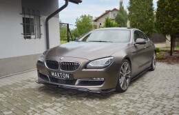Seitenschweller Ansatz Cup Leisten für BMW 6er GRAN Coupe schwarz Hochglanz