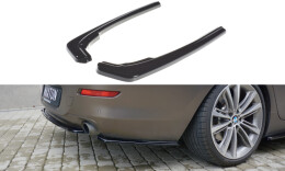 Heck Ansatz Flaps Diffusor für BMW 6er GRAN Coupe schwarz Hochglanz