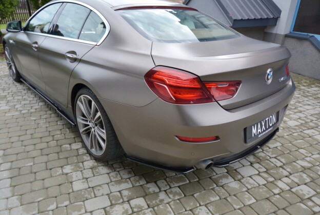 Mittlerer Cup Diffusor Heck Ansatz DTM Look für BMW 6er GRAN Coupe schwarz matt
