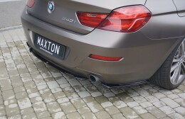 Street+ Mittlerer Diffusor Heck Ansatz passend für BMW 6er GRAN Coupe schwarz Hochglanz