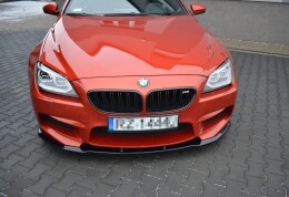 Cup Spoilerlippe Front Ansatz für BMW M6 Gran Coupe / Coupe / Cabriolet F06 / F13 / F12 schwarz Hochglanz