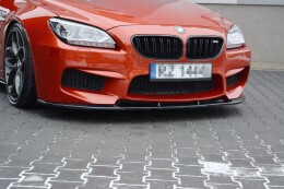 Cup Spoilerlippe Front Ansatz für BMW M6 GRAN Coupe schwarz Hochglanz
