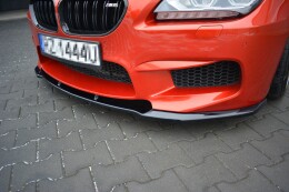 Cup Spoilerlippe Front Ansatz für BMW M6 GRAN Coupe schwarz Hochglanz