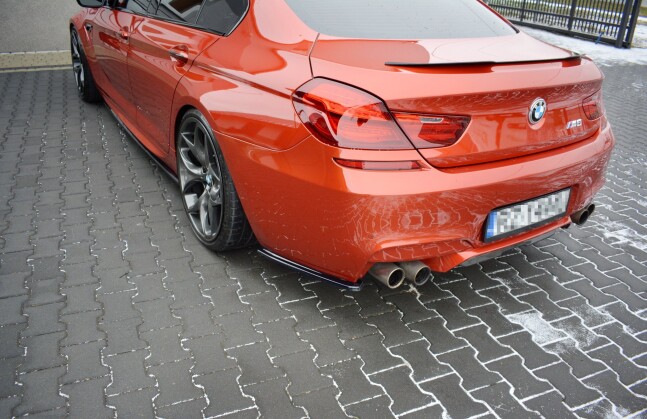 Heck Ansatz Flaps Diffusor passend für BMW M6 Gran Coupe / Coupe / Cabriolet F06 / F13 / F12 schwarz Hochglanz