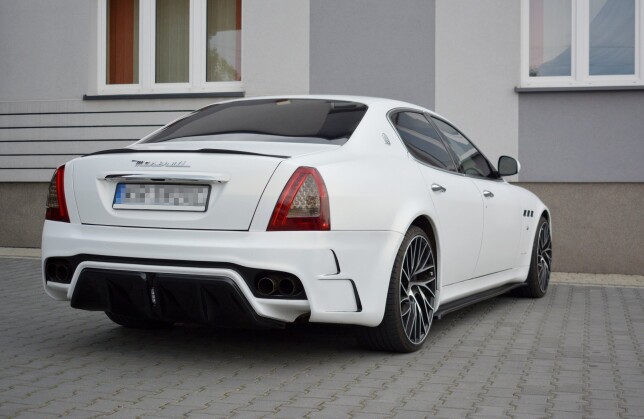 Seitenschweller Ansatz Cup Leisten passend für MASERATI QUATTROPORTE MK5 FACELIFT schwarz Hochglanz