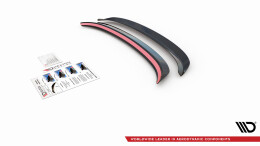 Heck Spoiler Aufsatz Abrisskante passend für Abarth 595 Mk1 Facelift schwarz Hochglanz
