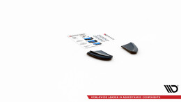 Heck Ansatz Flaps Diffusor passend für Abarth 595 Mk1 Facelift schwarz Hochglanz