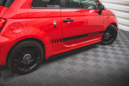 Seitenschweller Ansatz Cup Leisten passend für Abarth 595 Mk1 Facelift schwarz Hochglanz