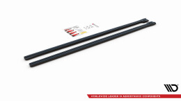 Seitenschweller Ansatz Cup Leisten passend für Abarth 595 Mk1 Facelift schwarz Hochglanz