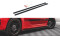 Seitenschweller Ansatz Cup Leisten für FIAT 500 ABARTH MK1 FACELIFT schwarz Hochglanz