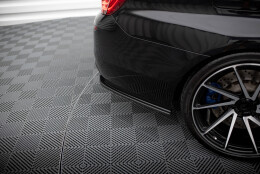 Heck Ansatz Flaps Diffusor passend für BMW M5 F10 schwarz Hochglanz