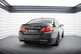 Heck Ansatz Flaps Diffusor passend für BMW M5 F10 schwarz Hochglanz