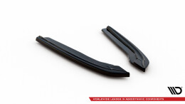 Heck Ansatz Flaps Diffusor passend für BMW M5 F10 schwarz Hochglanz