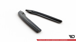 Heck Ansatz Flaps Diffusor passend für BMW M5 F10 schwarz Hochglanz