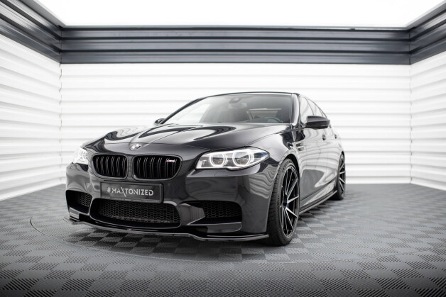 Cup Spoilerlippe Front Ansatz passend für BMW M5 F10/ F11 schwarz Hochglanz