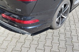 Heck Ansatz Flaps Diffusor für Audi SQ7 / Q7 S-Line Mk.2 schwarz Hochglanz