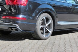 Heck Ansatz Flaps Diffusor passend für Audi SQ7 / Q7 S-Line Mk.2 schwarz Hochglanz