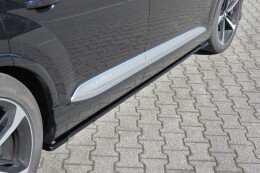 Seitenschweller Ansatz Cup Leisten passend für Audi SQ7 / Q7 S-Line Mk.2 schwarz Hochglanz