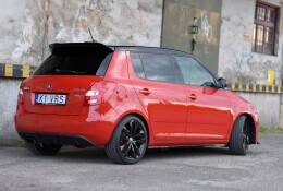Seitenschweller Ansatz Cup Leisten passend für Skoda Fabia RS Mk2 schwarz Hochglanz