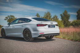 Heck Ansatz Diffusor passend für Audi A5 S-Line F5 Coupe / Sportback schwarz Hochglanz