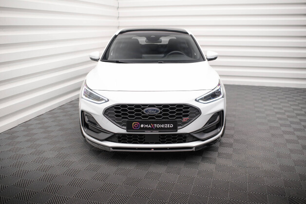 Cup Spoilerlippe Front Ansatz V.2 passend für Ford Focus ST / ST-Line Mk4 Facelift schwarz Hochglanz