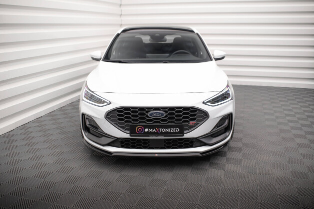 Cup Spoilerlippe Front Ansatz V.3 passend für Ford Focus ST / ST-Line Mk4 Facelift schwarz Hochglanz