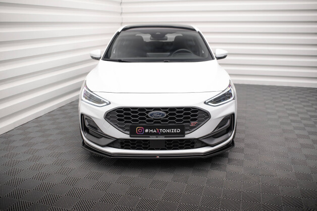 Cup Spoilerlippe Front Ansatz V.4 passend für Ford Focus ST / ST-Line Mk4 Facelift schwarz Hochglanz