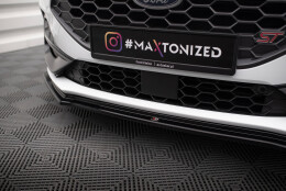 Cup Spoilerlippe Front Ansatz V.5 passend für Ford Focus ST / ST-Line Mk4 Facelift schwarz Hochglanz