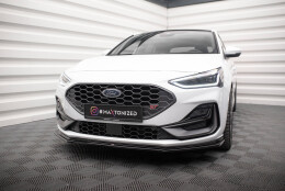 Cup Spoilerlippe Front Ansatz V.5 passend für Ford Focus ST / ST-Line Mk4 Facelift schwarz Hochglanz