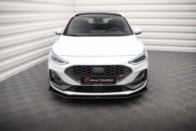 Cup Spoilerlippe Front Ansatz V.6 passend für Ford Focus ST / ST-Line Mk4 Facelift schwarz Hochglanz