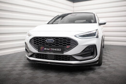 Cup Spoilerlippe Front Ansatz V.6 passend für Ford Focus ST / ST-Line Mk4 Facelift schwarz Hochglanz