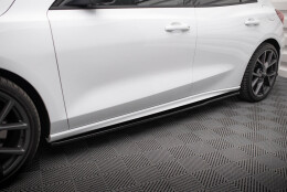 Seitenschweller Ansatz Cup Leisten V.3 passend für Ford Focus ST / ST-Line Mk4 Facelift schwarz Hochglanz