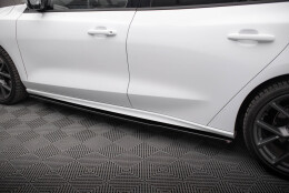 Seitenschweller Ansatz Cup Leisten V.3 passend für Ford Focus ST / ST-Line Mk4 Facelift schwarz Hochglanz