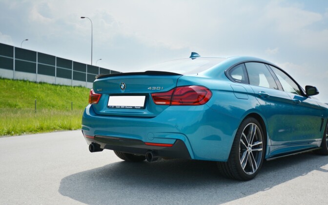 Heck Spoiler Aufsatz Abrisskante passend für BMW 4er F36 GRAN COUPÉ schwarz Hochglanz