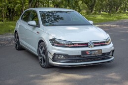 Cup Spoilerlippe Front Ansatz V.1 für VW Polo GTI / R-line Mk6 schwarz Hochglanz