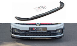 Cup Spoilerlippe Front Ansatz V.1 passend für VW Polo GTI / R-line Mk6 schwarz Hochglanz