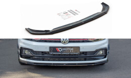 Cup Spoilerlippe Front Ansatz V.1 für VW POLO MK6 GTI Carbon Look