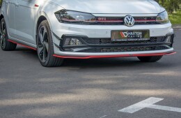 Street+ Spoilerlippe Front Ansatz V.2 passend für VW POLO MK6 GTI Carbon Look