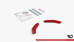 Cup Spoilerlippe Front Ansatz Flaps passend für VW Polo GTI / R-line Mk6 rot Hochglanz