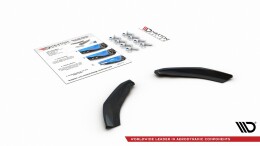Heck Ansatz Flaps Diffusor passend für VW Polo GTI Mk6 schwarz Hochglanz
