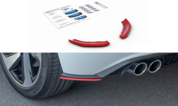 Heck Ansatz Flaps Diffusor passend für VW Polo GTI Mk6 schwarz Hochglanz