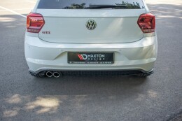 Heck Ansatz Flaps Diffusor passend für VW Polo GTI Mk6 schwarz Hochglanz