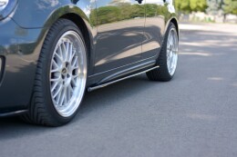 Seitenschweller Ansatz Cup Leisten für VW GOLF 6 GTI/ GTD schwarz Hochglanz