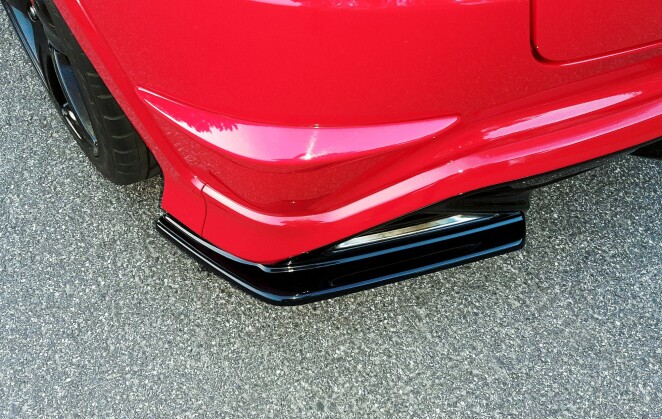 Heck Ansatz Flaps Diffusor passend für HONDA CIVIC VIII TYPE-R GP schwarz Hochglanz