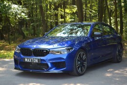 Cup Spoilerlippe Front Ansatz V.1 passend für BMW M5 F90 schwarz Hochglanz